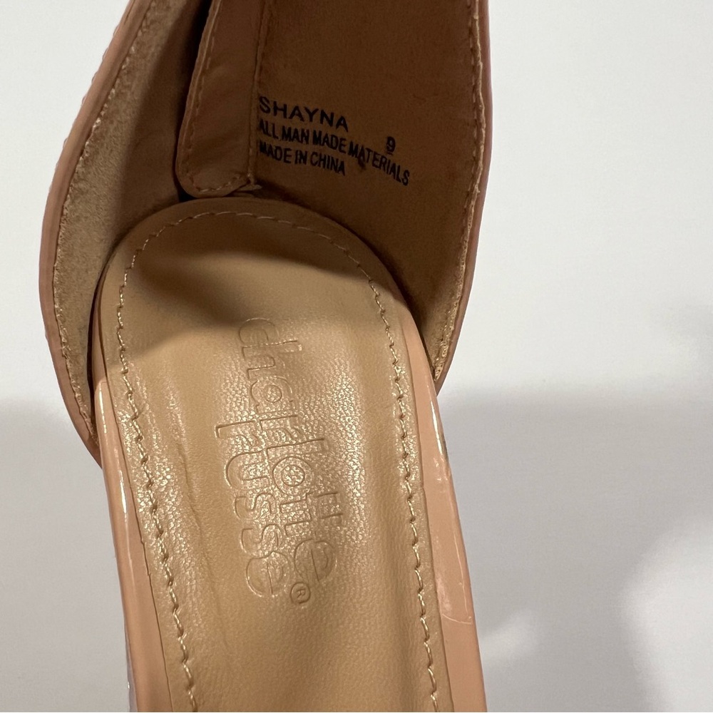 Charlotte Russe Shayna 4” Block Clear Heel Sexy Size 9 Nude - Picture 7 of 9